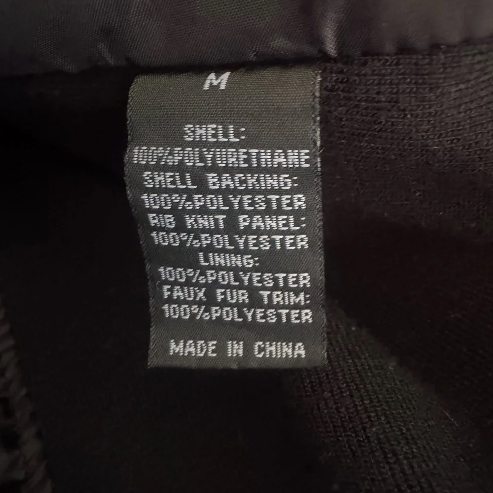 Baccini Black Faux Leather Jacket
